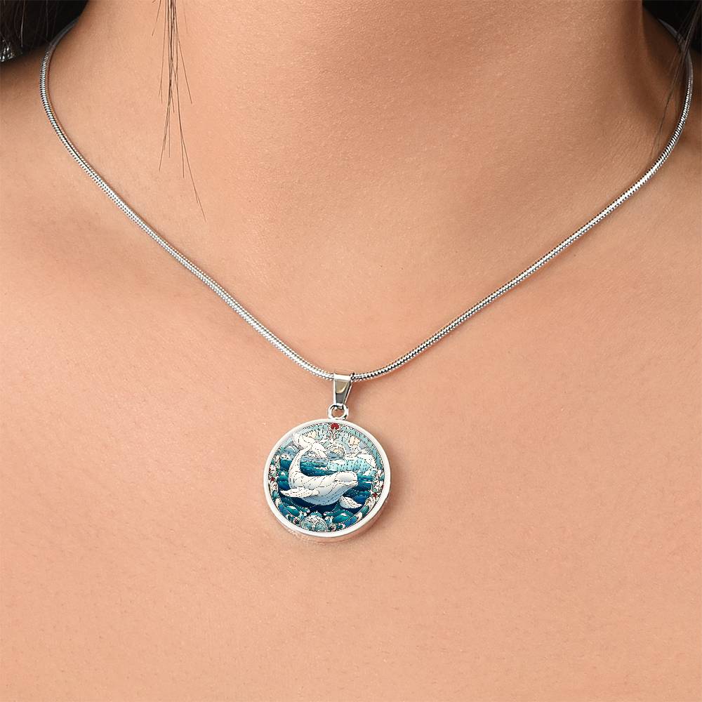 The Beluga Circle Pendant Necklace