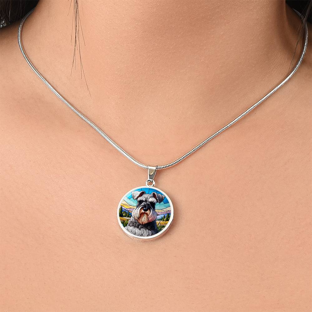 The Schnauzer Portrait Pendant Necklace