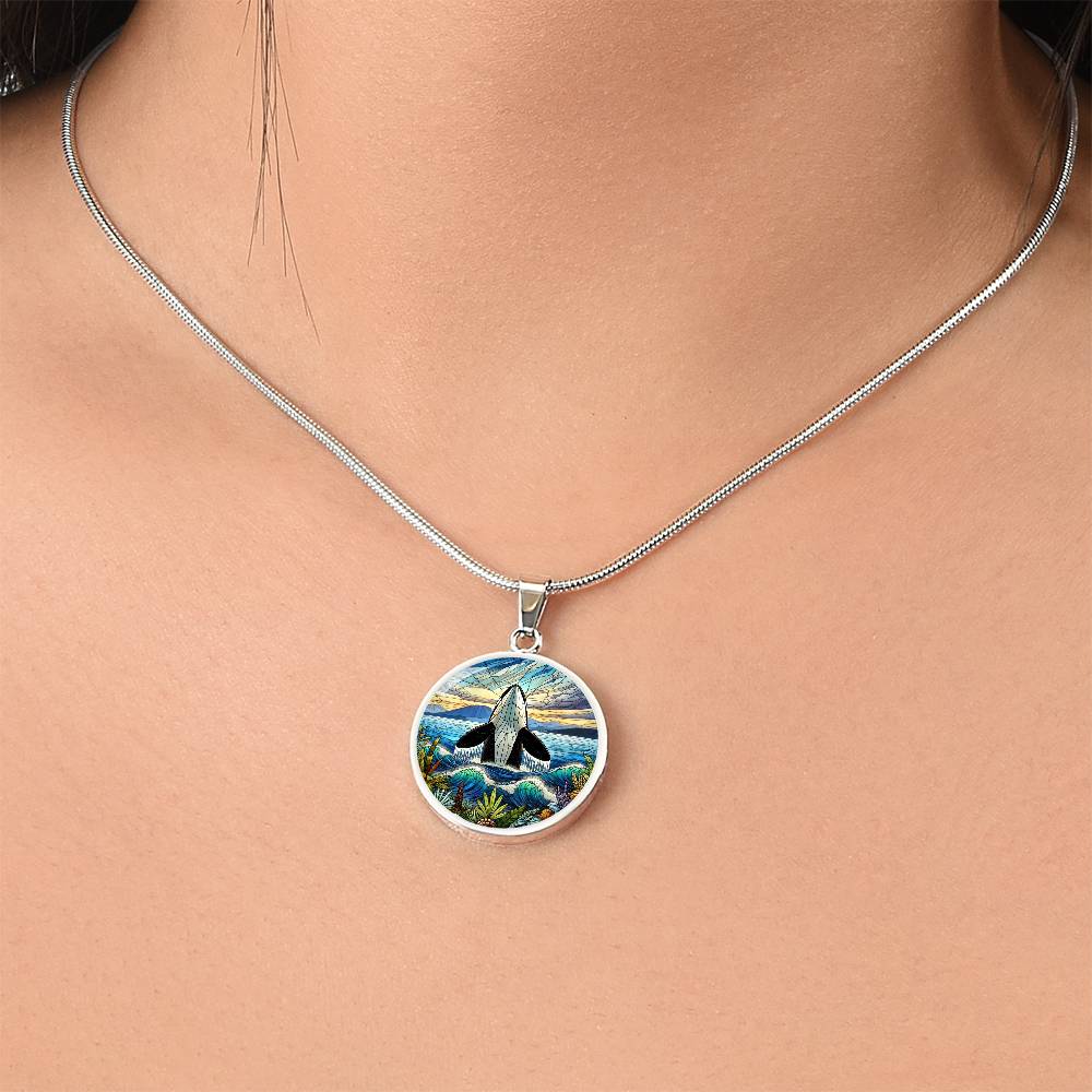 The Grand Orca Circle Pendant Necklace