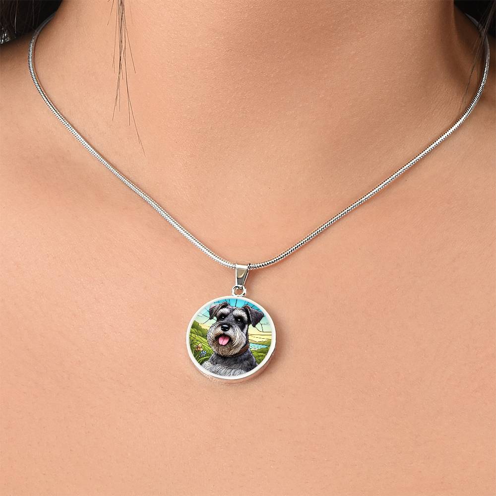 The Happy Schnauzer Pendant Necklace