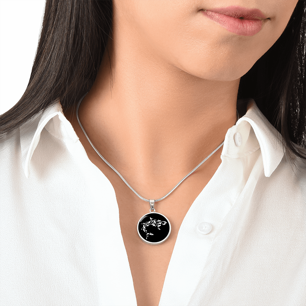 The Sharks Luxury Circle Pendant Necklace