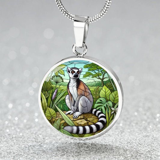 The Lemur Circle Pendant Necklace