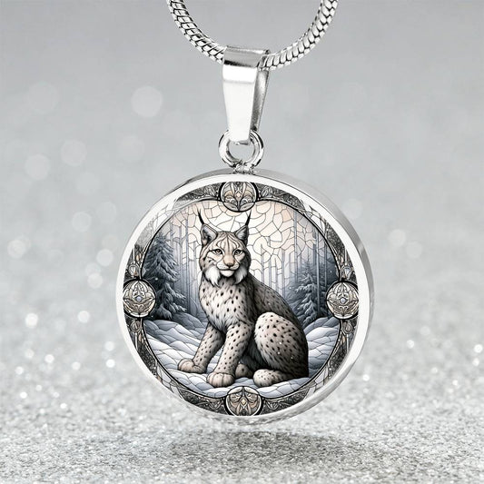 The Lynx Circle Pendant Necklace