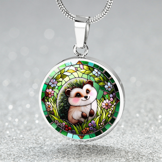 The Hedgehog Circle Pendant Necklace