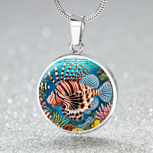 The Lionfish Circle Pendant Necklace