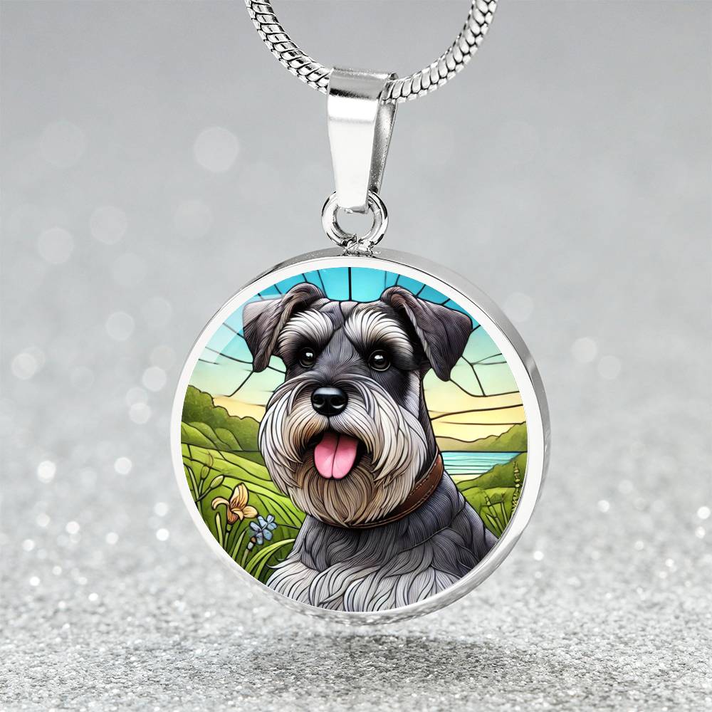 The Happy Schnauzer Pendant Necklace