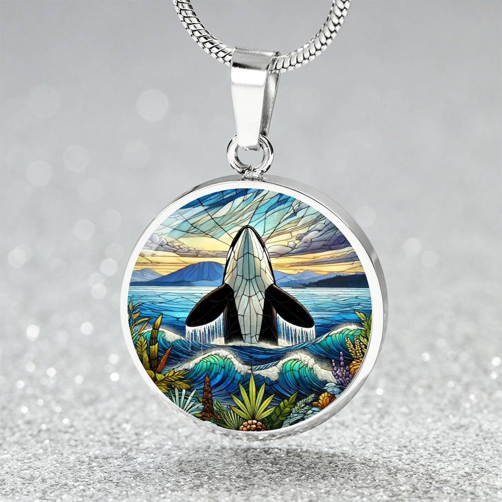 The Grand Orca Circle Pendant Necklace