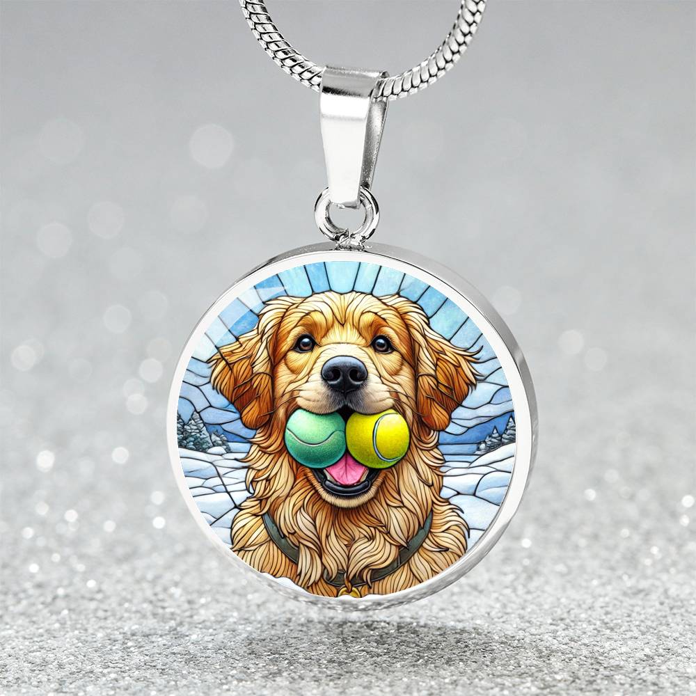 The Tennis Ball Retriever Pendant Necklace