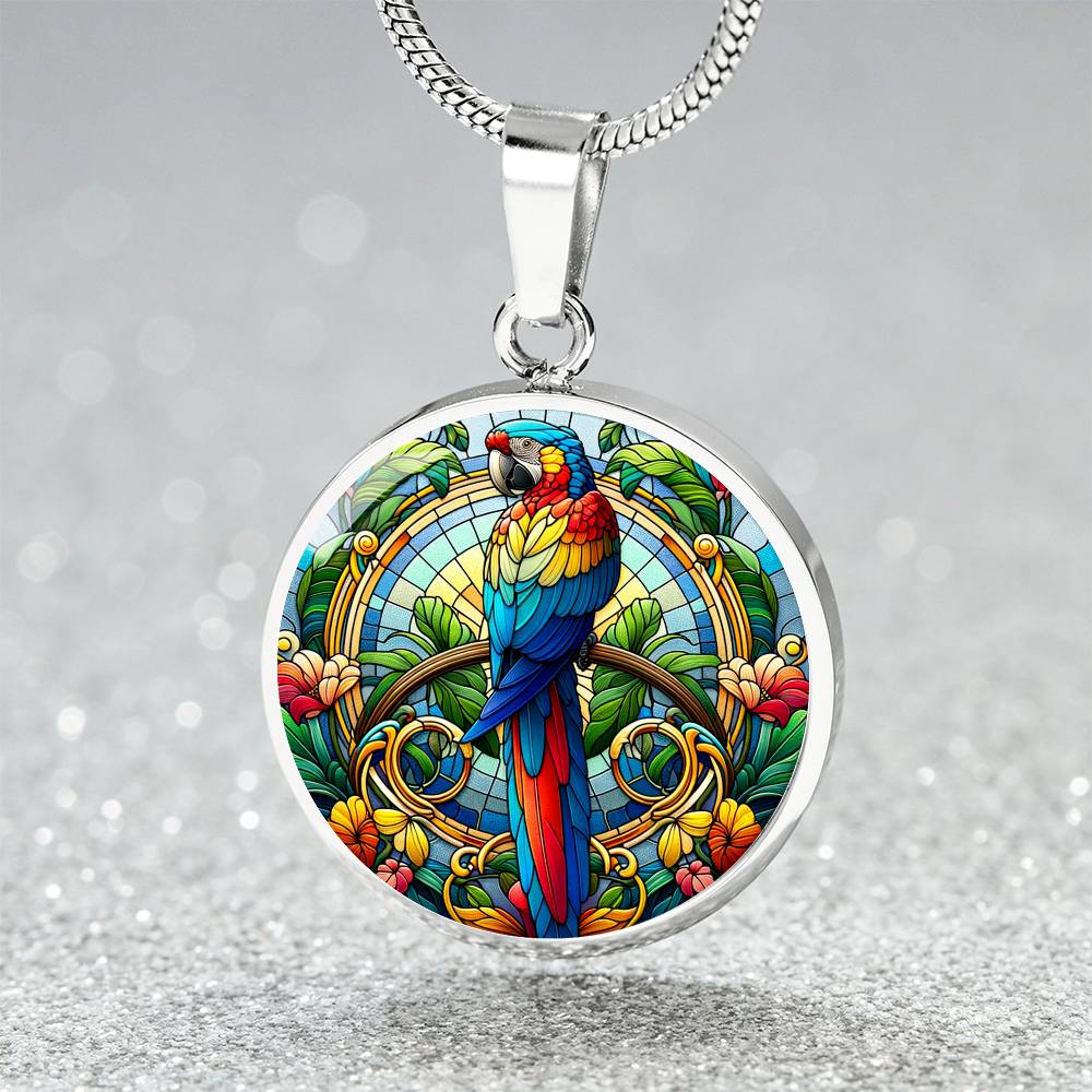 The Macaw Circle Pendant Necklace