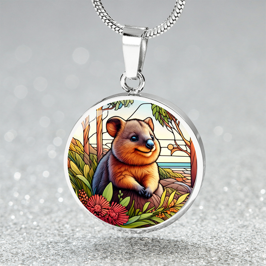 The Quokka Circle Pendant Necklace