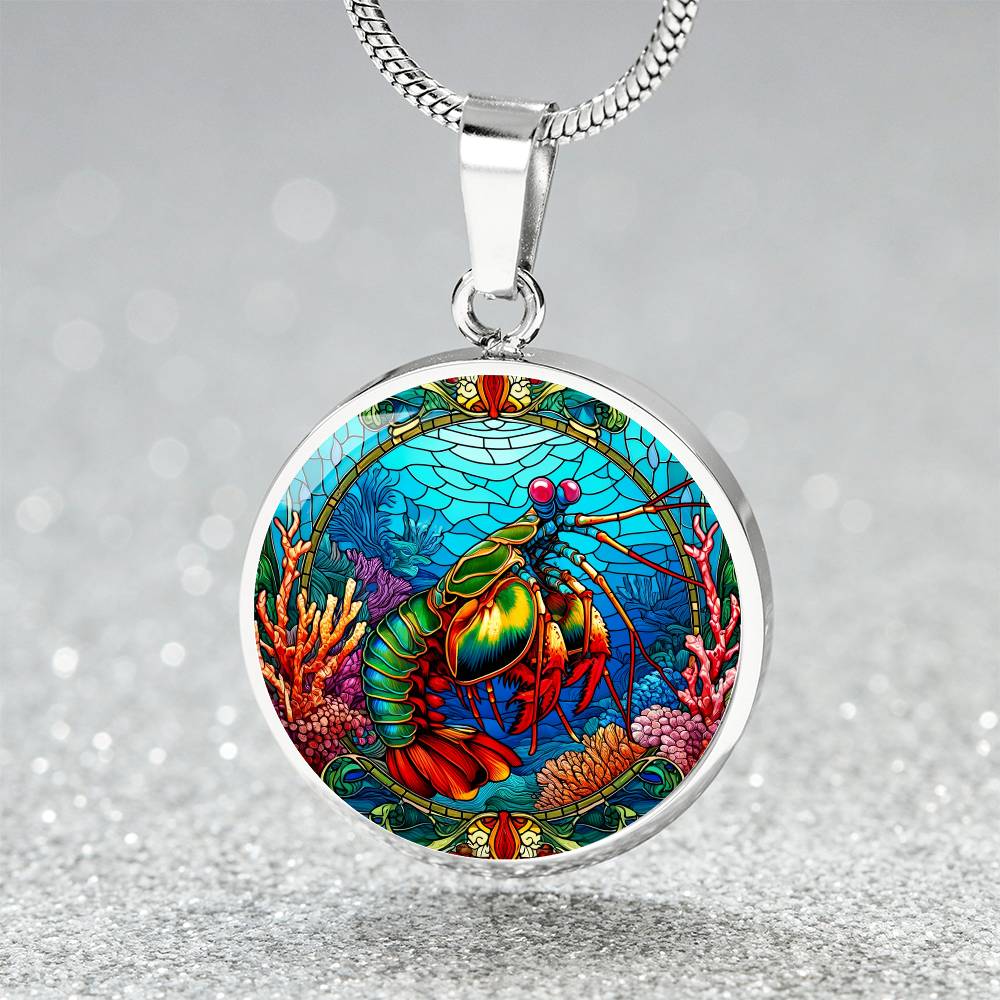 The Mantis Shrimp Circle Pendant Necklace