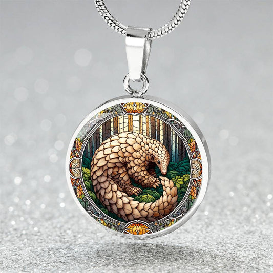 The Pangolin Circle Pendant Necklace