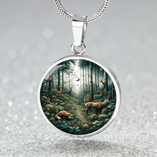 The Woodlands Circle Pendant Necklace