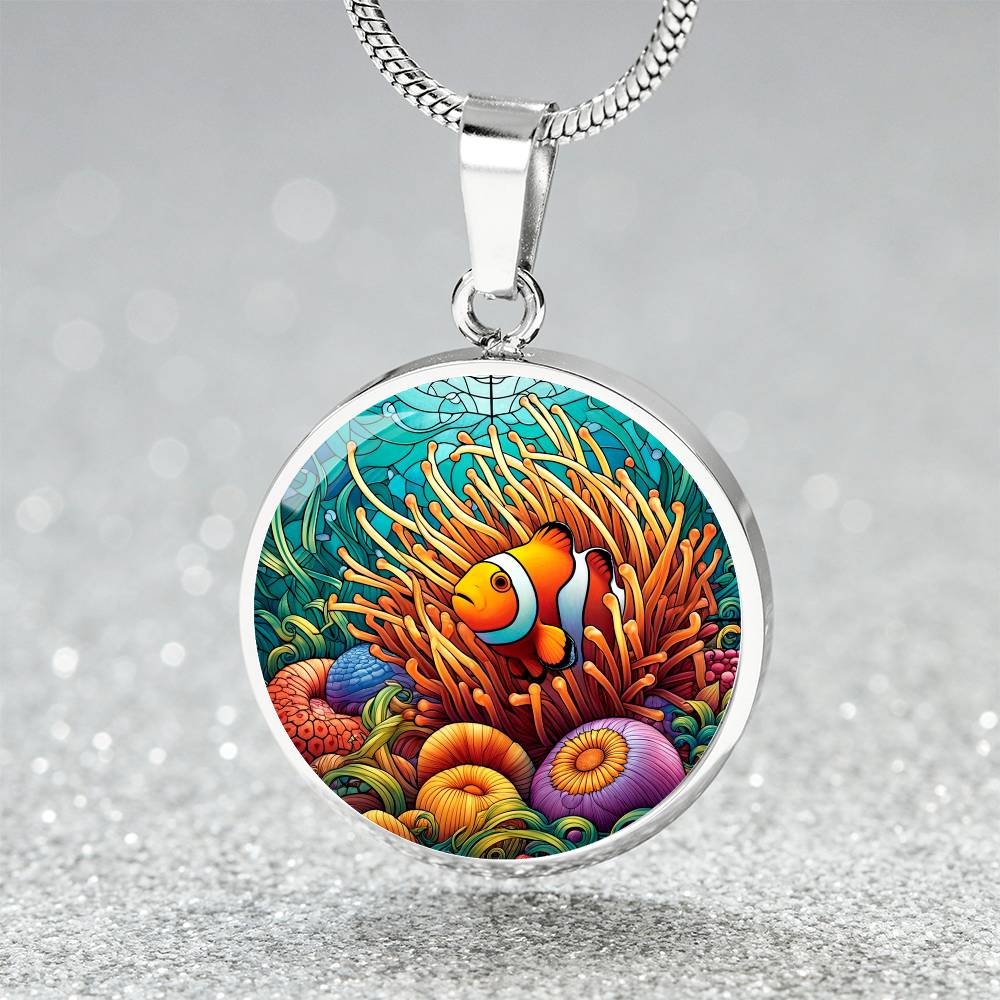 The Clownfish Circle Pendant Necklace