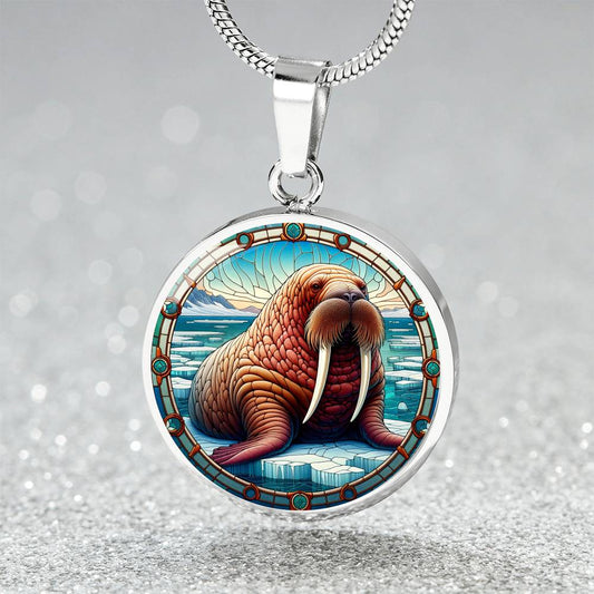 The Walrus Circle Pendant Necklace