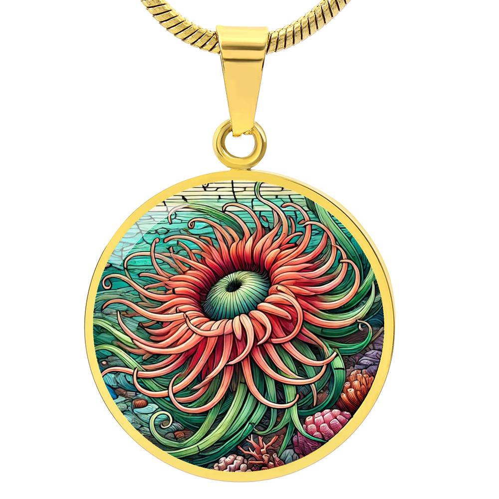 The Sea Anemone Circle Pendant Necklace