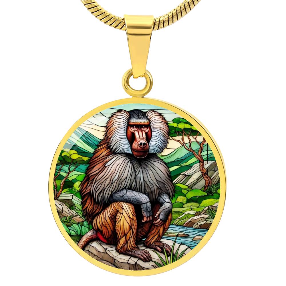 The Baboon Circle Pendant Necklace