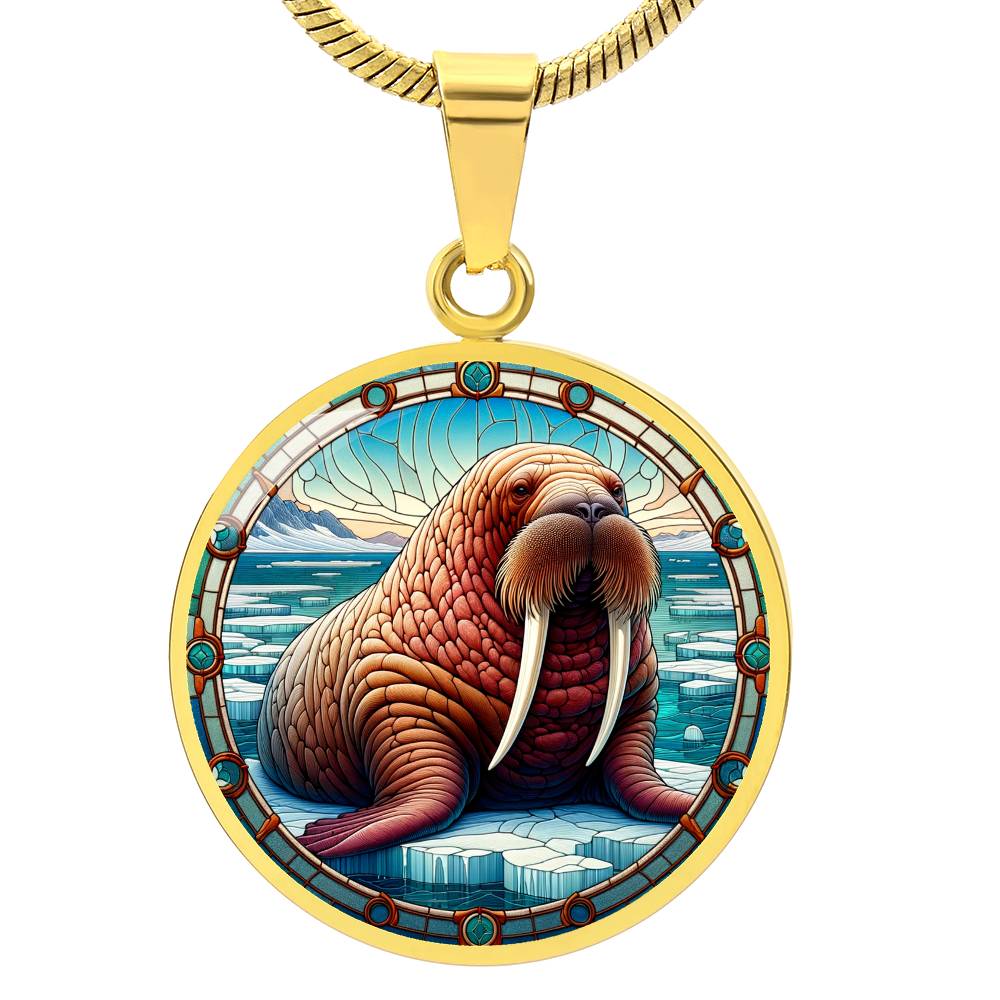 The Walrus Circle Pendant Necklace