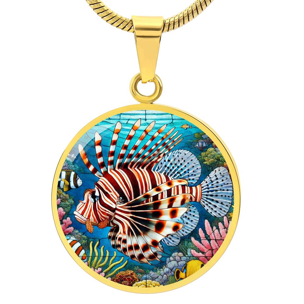 The Lionfish Circle Pendant Necklace