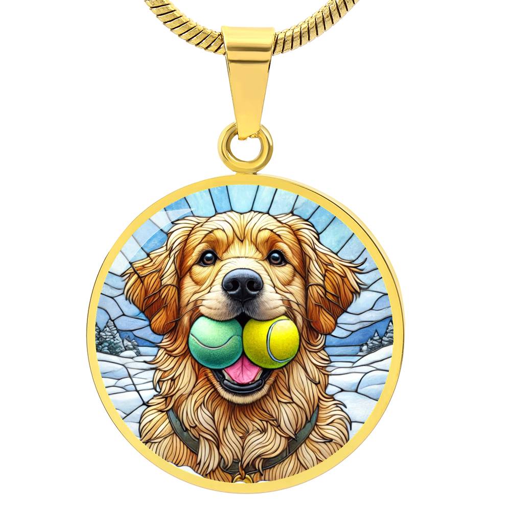 The Tennis Ball Retriever Pendant Necklace