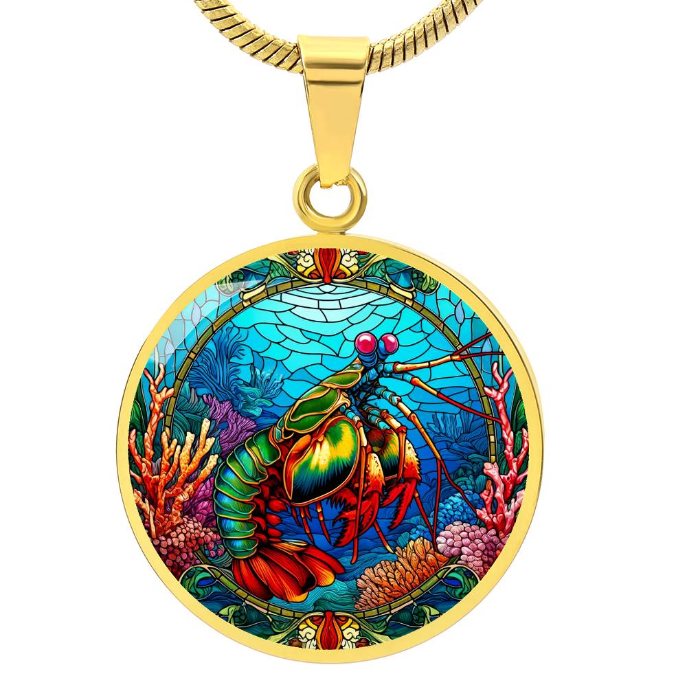 The Mantis Shrimp Circle Pendant Necklace