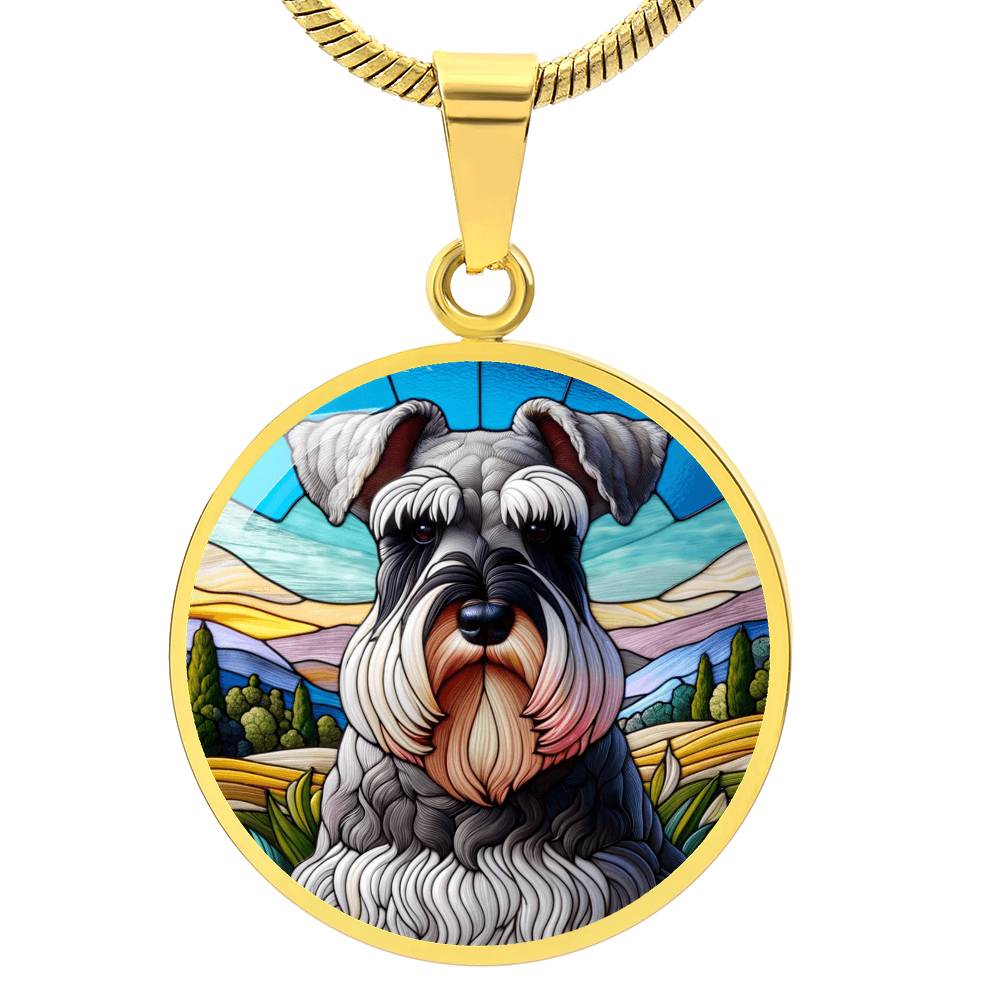 The Schnauzer Portrait Pendant Necklace