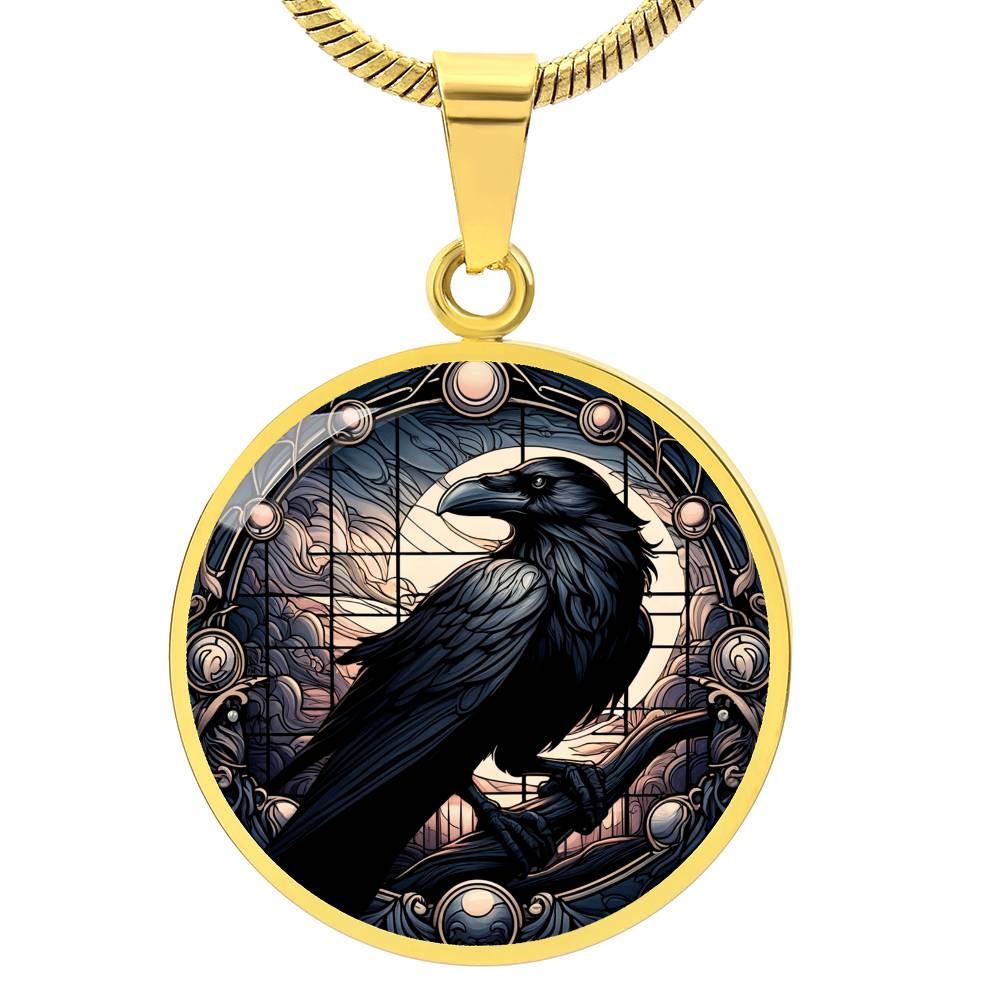 The Raven Circle Pendant Necklace