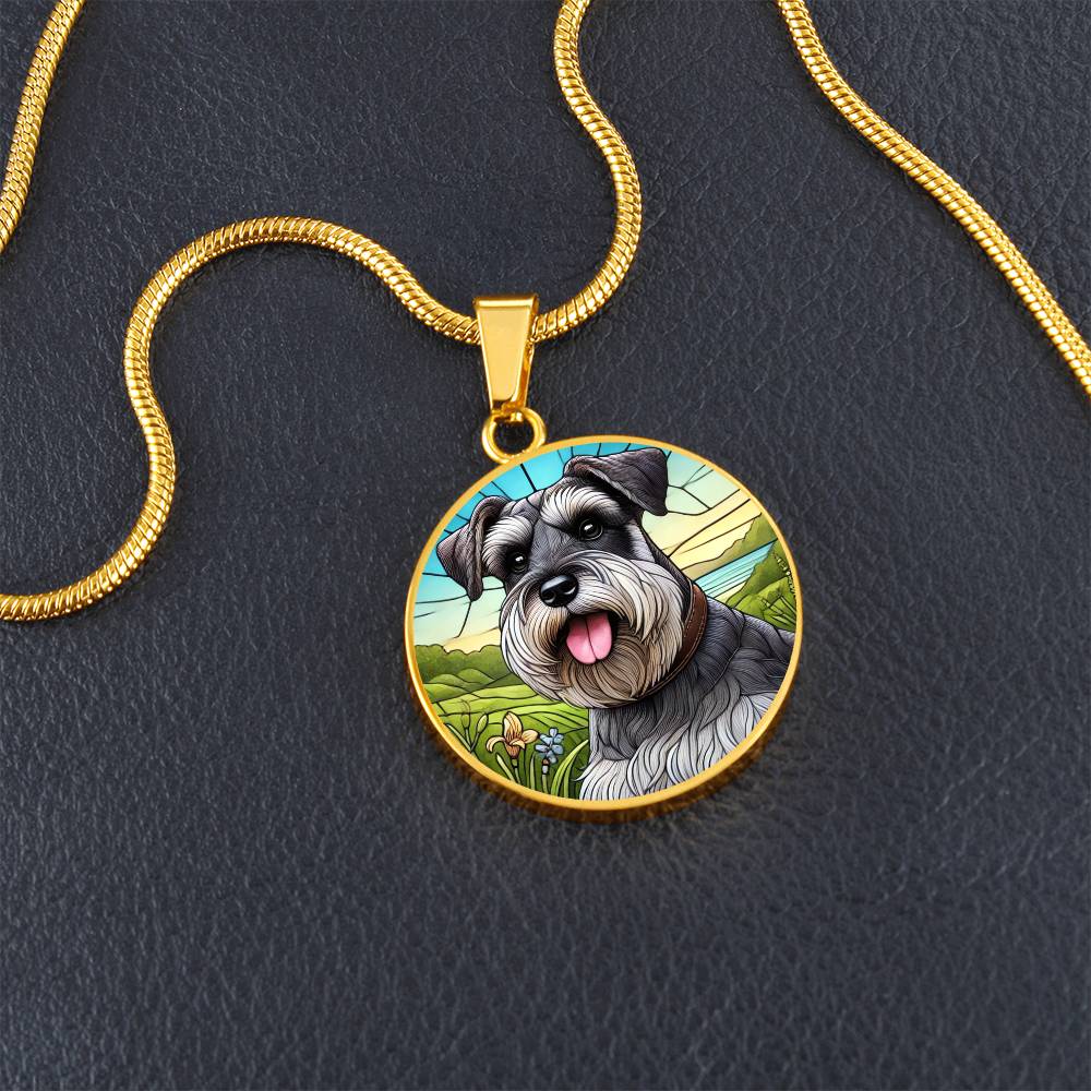 The Happy Schnauzer Pendant Necklace