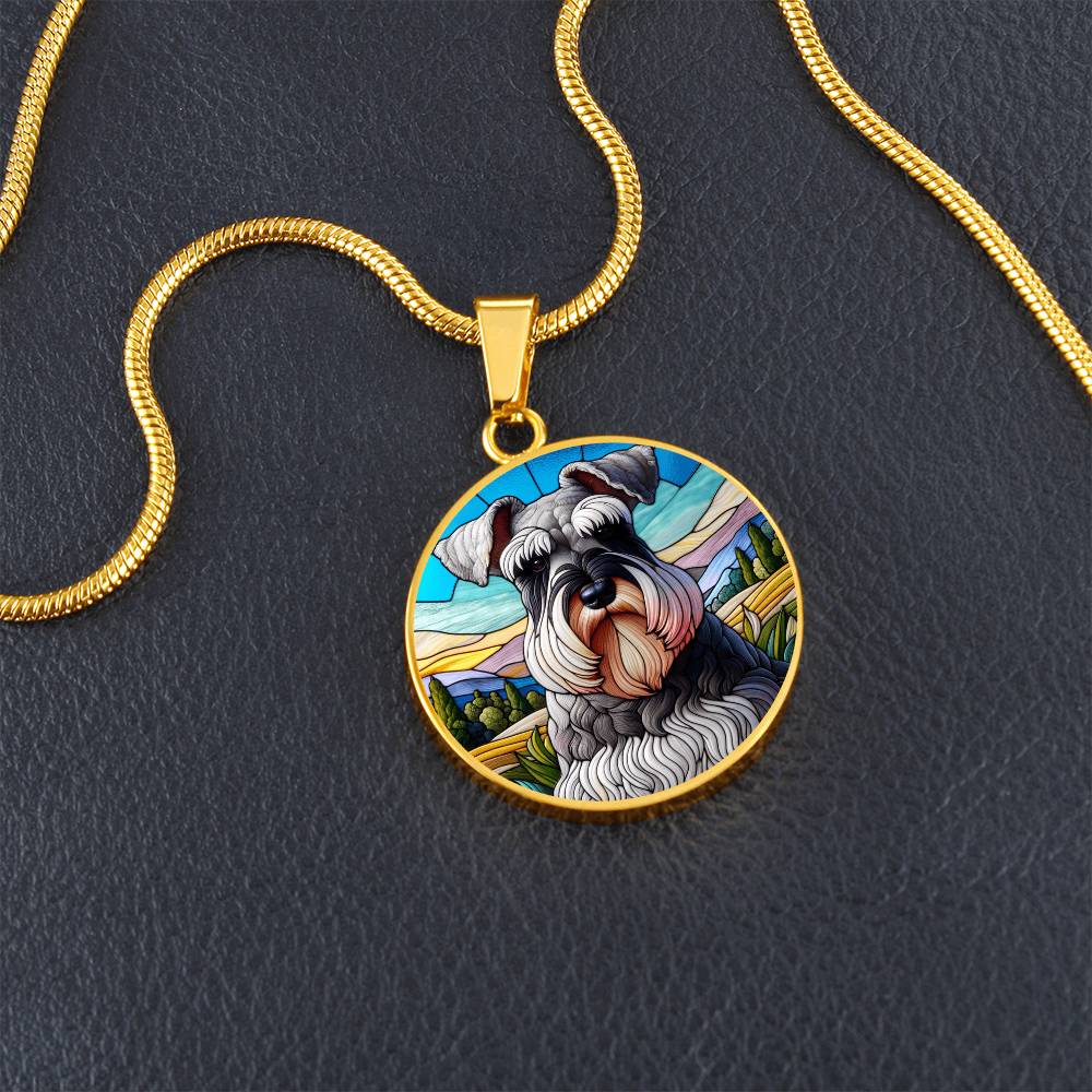 The Schnauzer Portrait Pendant Necklace