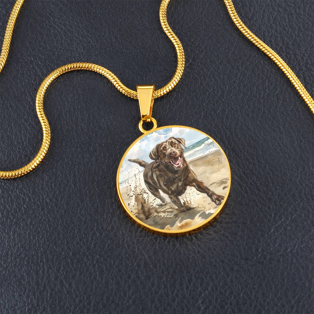 The Beach Labrador Pendant Necklace