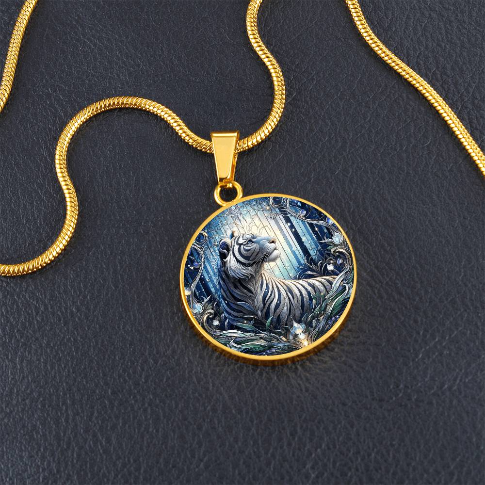 The Celestial Tiger Circle Pendant Necklace