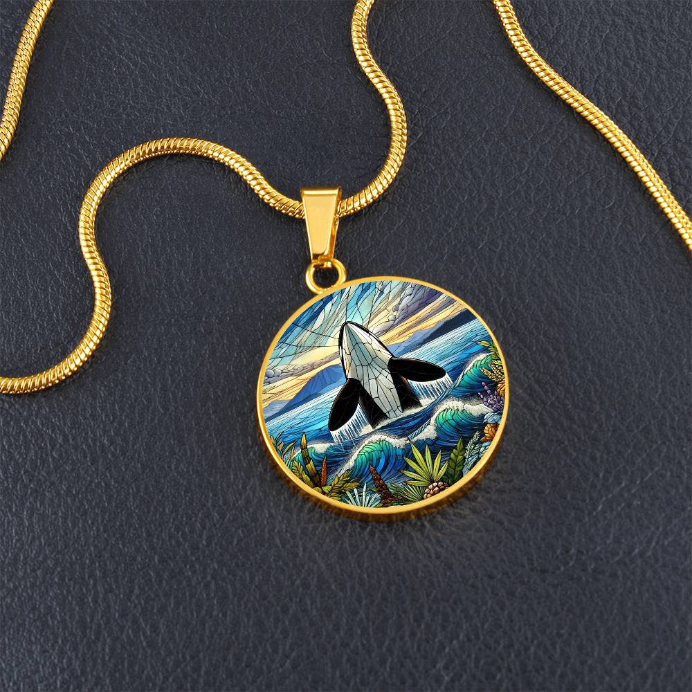 The Grand Orca Circle Pendant Necklace