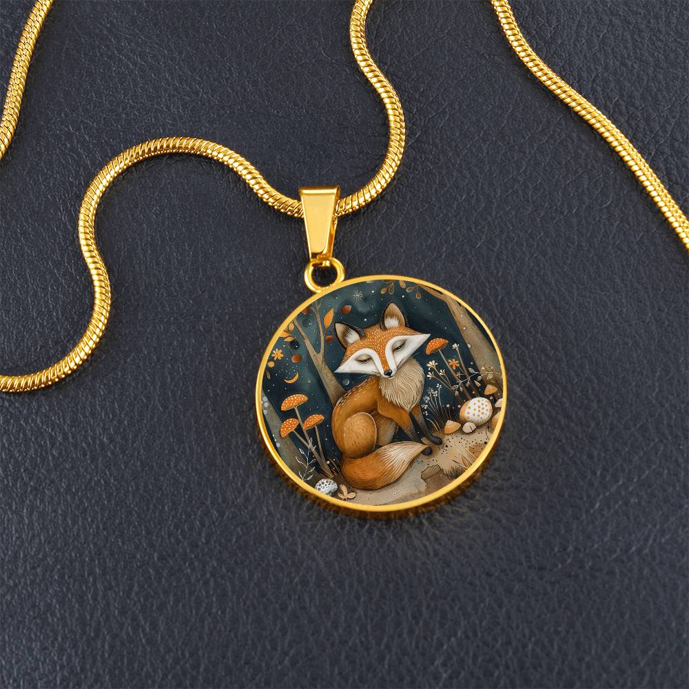 The Woodlands Vixen Circle Pendant Necklace