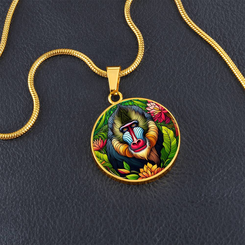 The Mandrill Circle Pendant Necklace