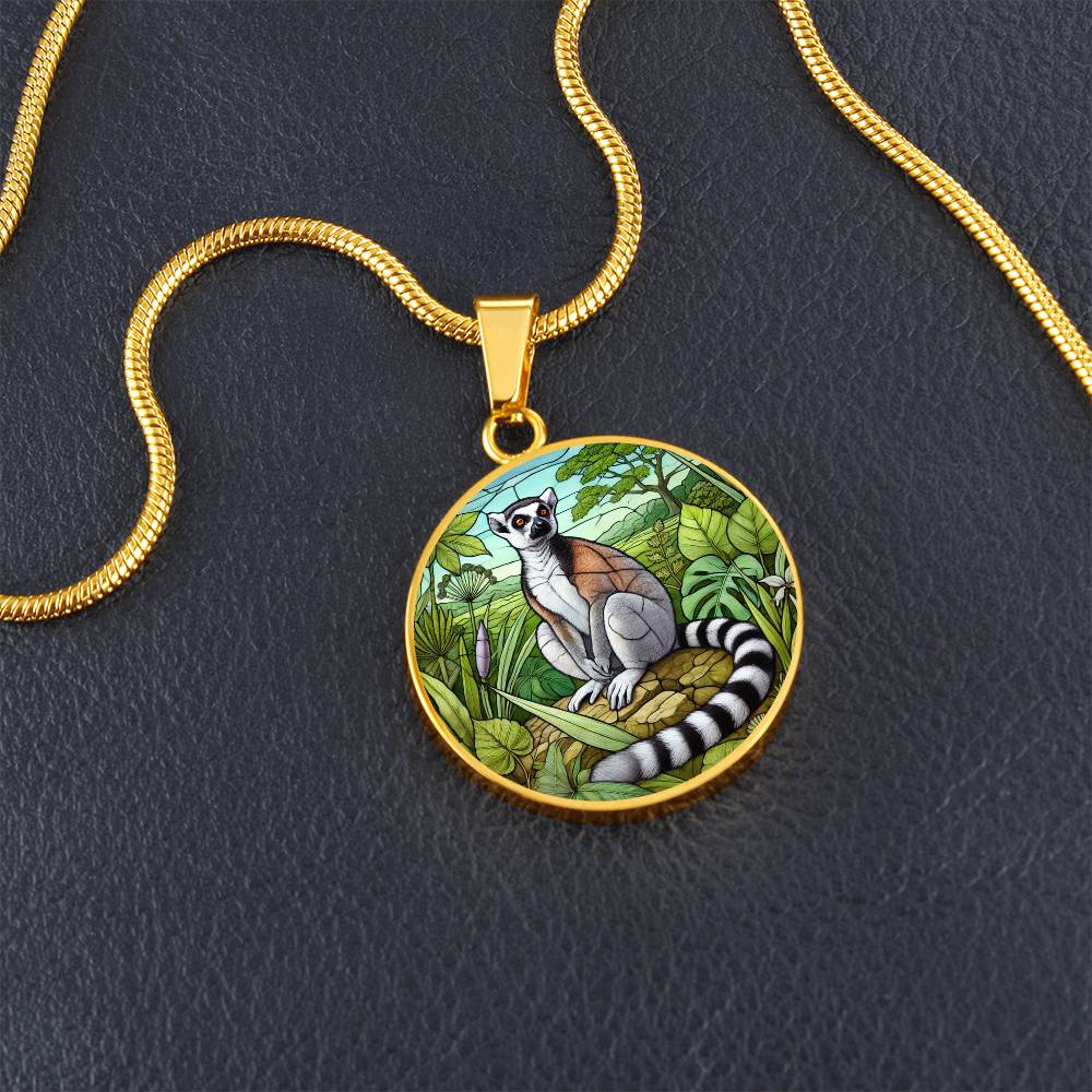 The Lemur Circle Pendant Necklace