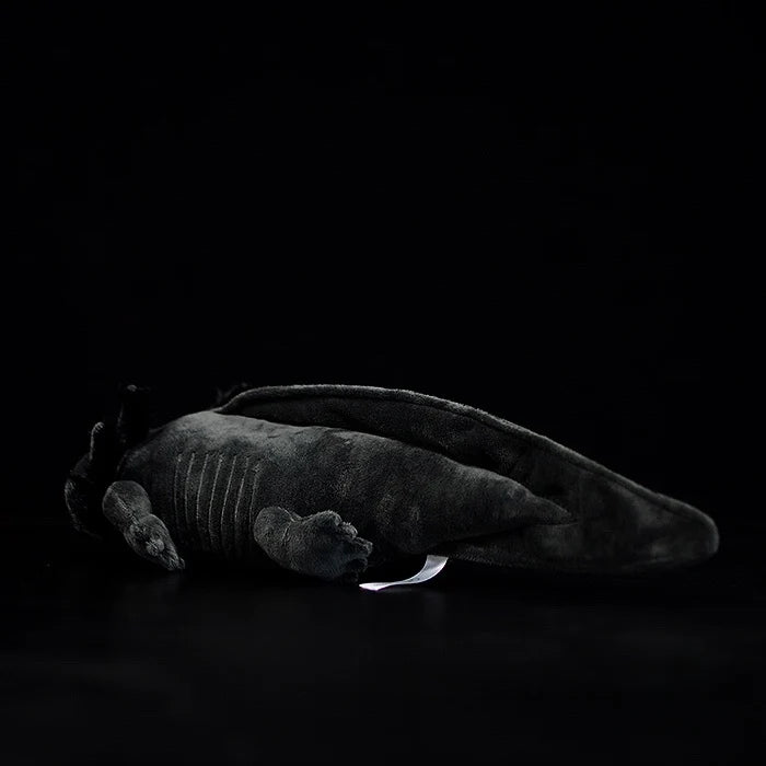 Brinquedo de pelúcia macio de pelúcia axolotl preto
