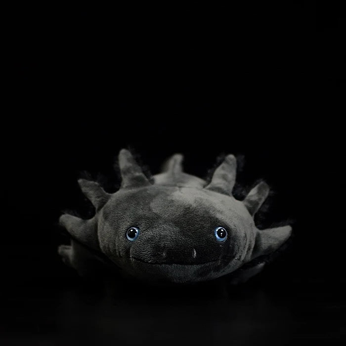 Brinquedo de pelúcia macio de pelúcia axolotl preto
