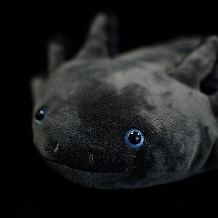 Brinquedo de pelúcia macio de pelúcia axolotl preto