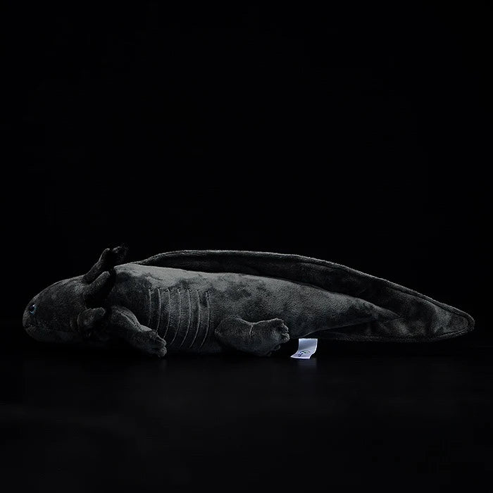 Brinquedo de pelúcia macio de pelúcia axolotl preto