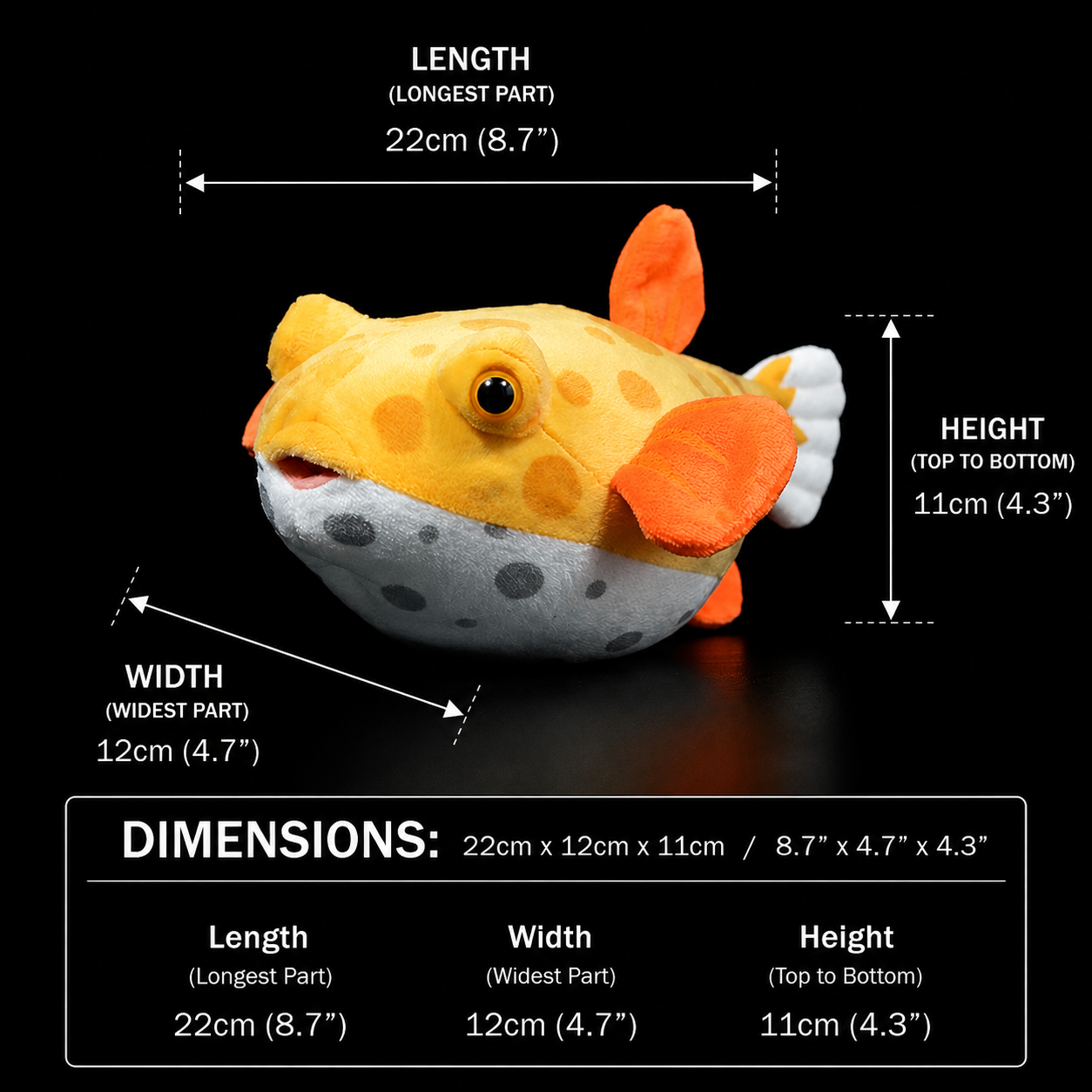 Pufferfish Boxfish Soft Stuffed Plush Toy