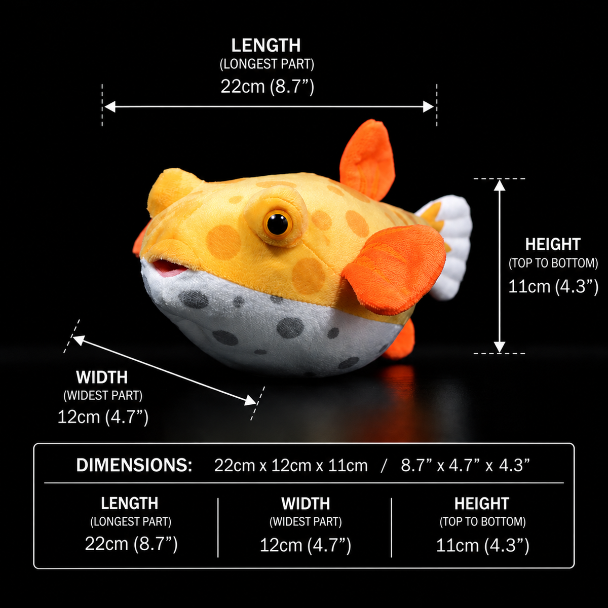 Pufferfish Boxfish Soft Stuffed Plush Toy