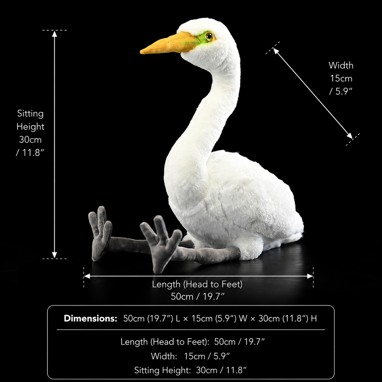 Great Egret Soft Stuffed Plush Toy
