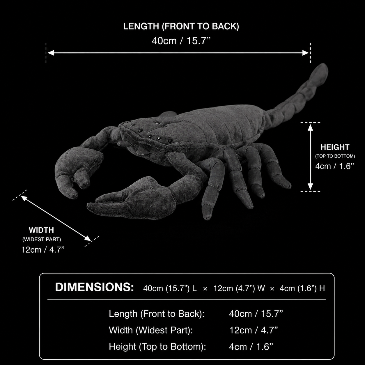 Emperor Scorpion Soft Stuffed Plush Toy