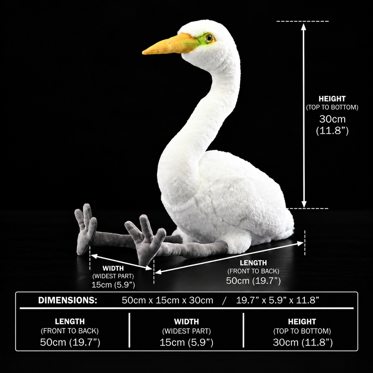 Great Egret Soft Stuffed Plush Toy