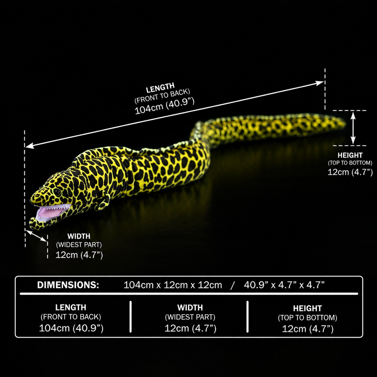 Honeycomb Moray Eel Soft Stuffed Plush Toy