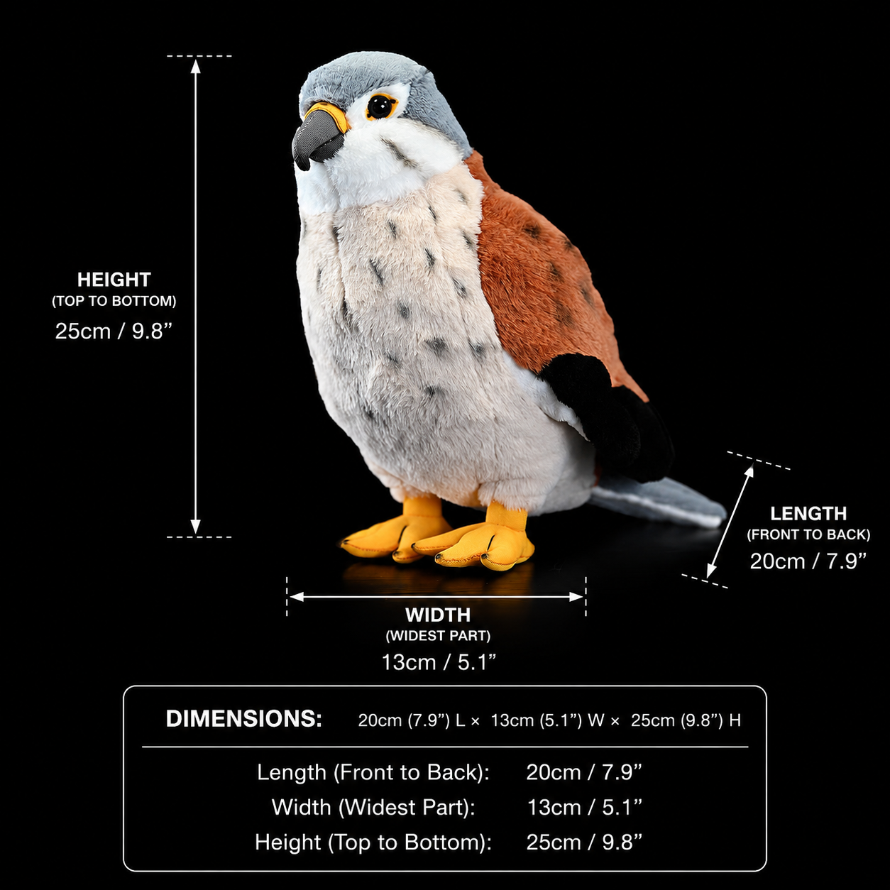 Eurasian Kestrel Soft Stuffed Plush Toy