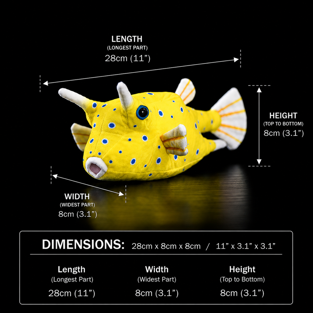 Longhorn Cowfish Soft Stuffed Plush Toy