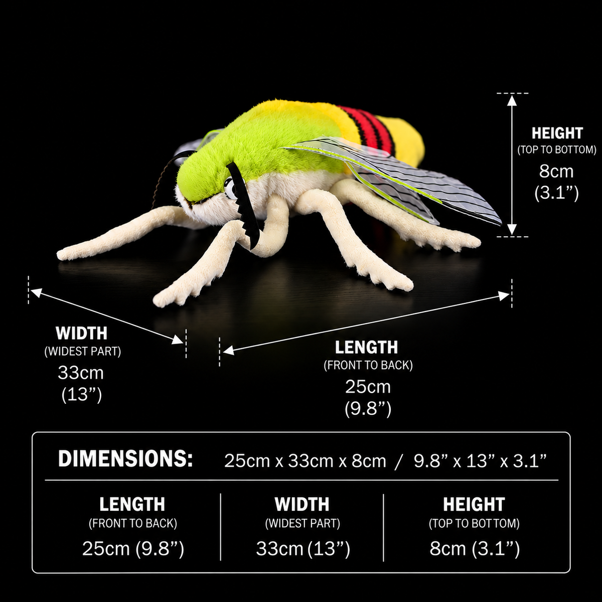 Pellucid Hawkmoth Soft Stuffed Plush Toy