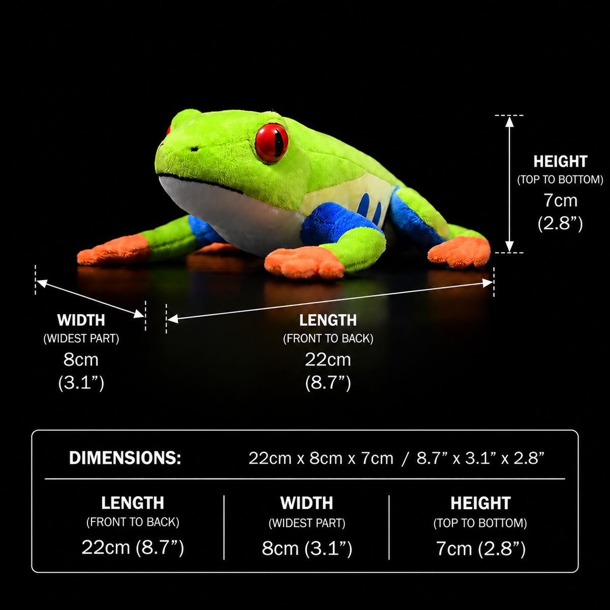 Red-Eyed Tree Frog Soft Stuffed Plush Toy