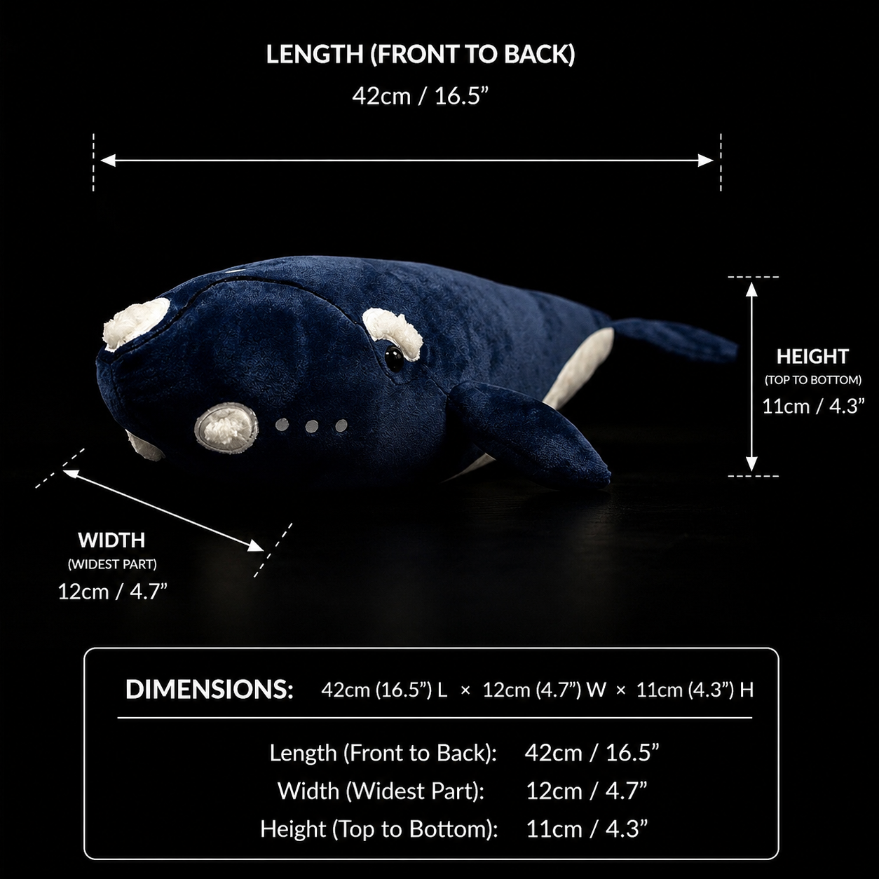 Right Whale Soft Stuffed Plush Toy